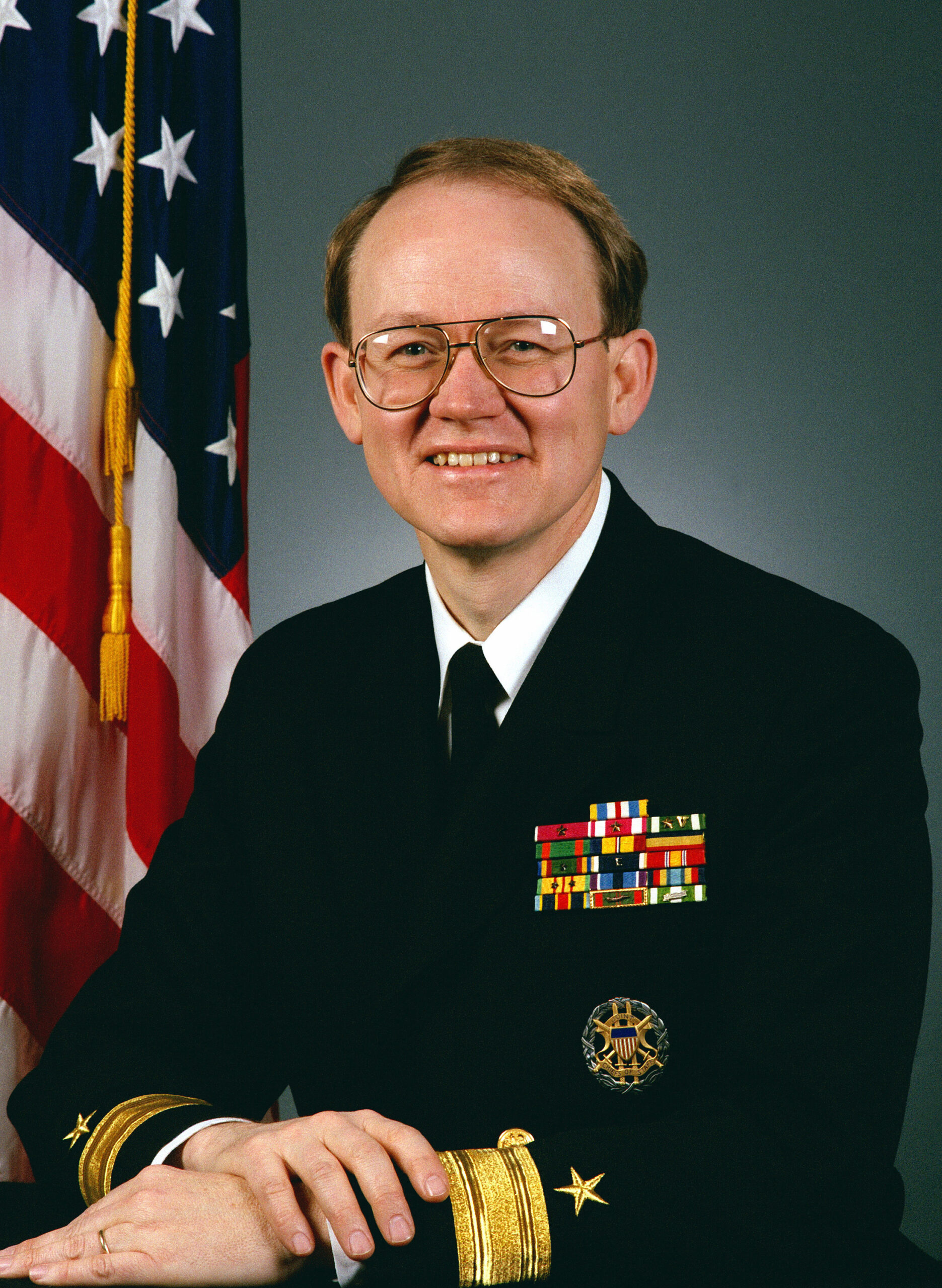 McConnell as a Rear Admiral in 1990